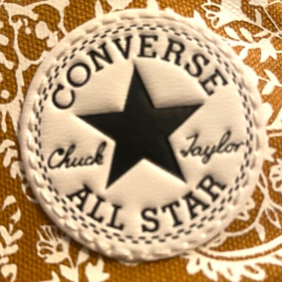 Converse PLATFORM LIFT High Top FALL FLORALS Golden Wheat PAISLEY Women Size 6.5 - Picture 5 of 6